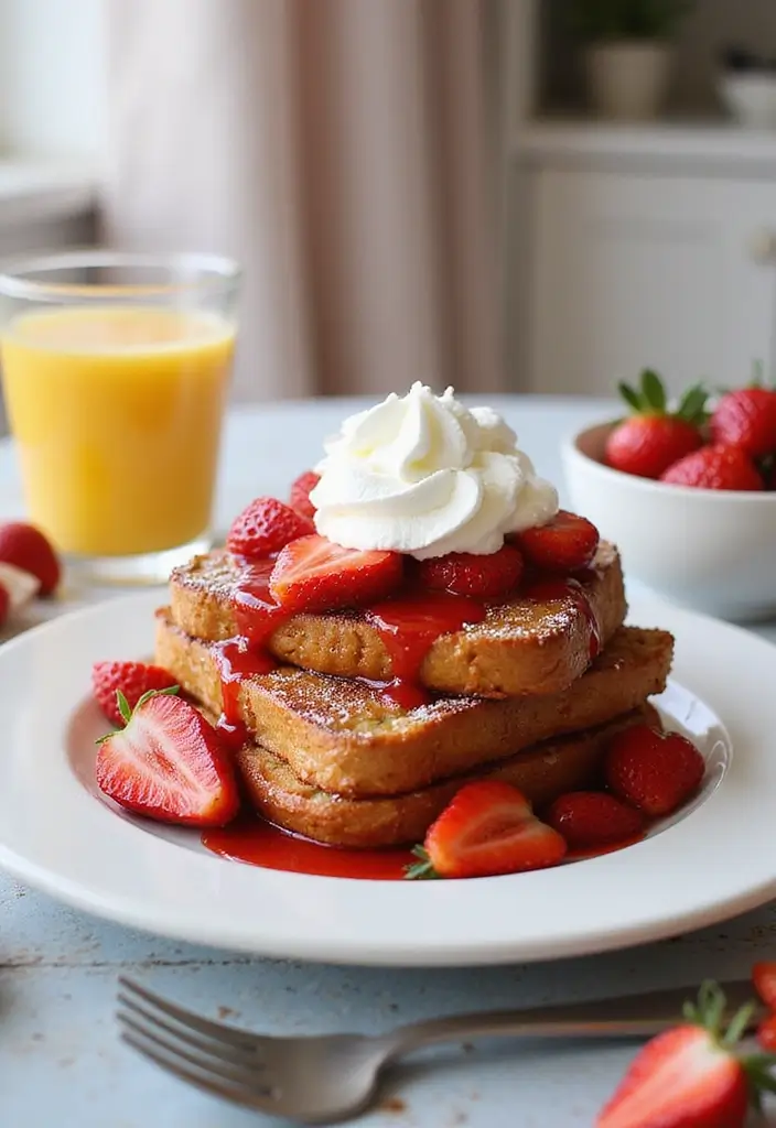 25 Different French Toast Recipes To Change Up Breakfast - 16. Strawberry Shortcake French Toast