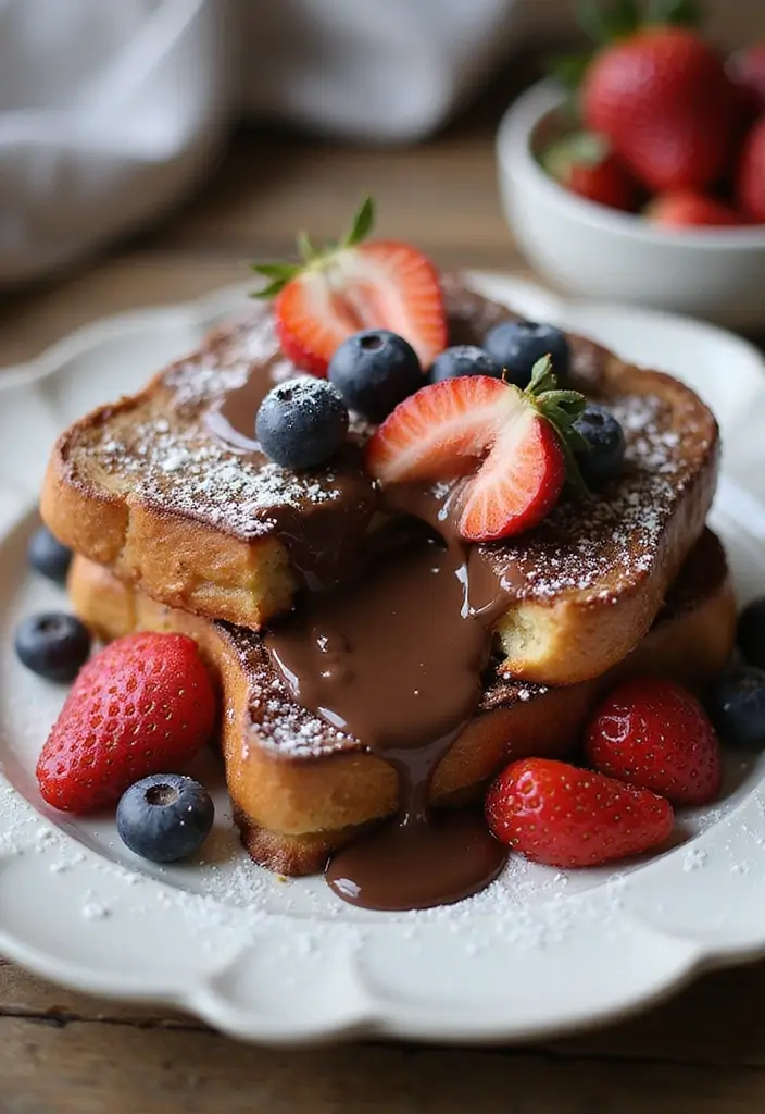 25 Different French Toast Recipes To Change Up Breakfast - 23. Chocolate Hazelnut French Toast