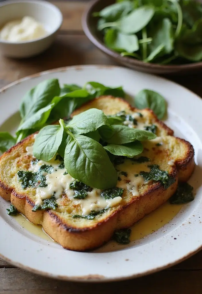 25 Different French Toast Recipes To Change Up Breakfast - 3. Savory Spinach and Cheese French Toast