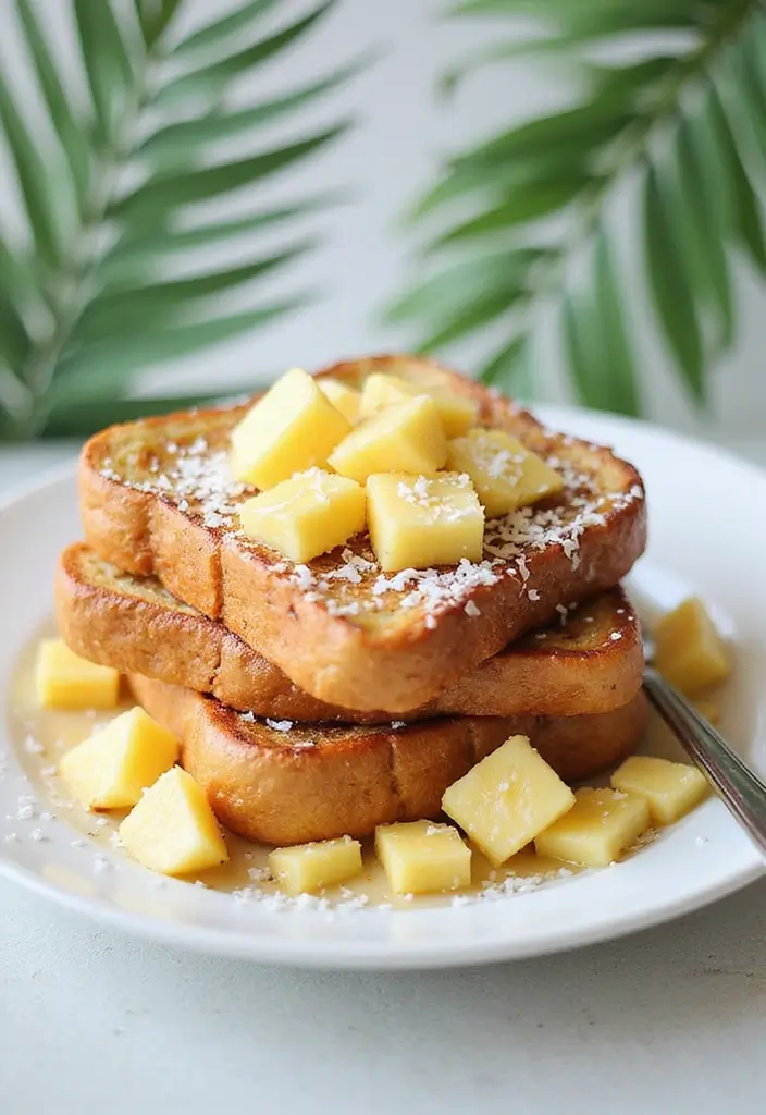 25 Different French Toast Recipes To Change Up Breakfast - 6. Coconut and Pineapple French Toast