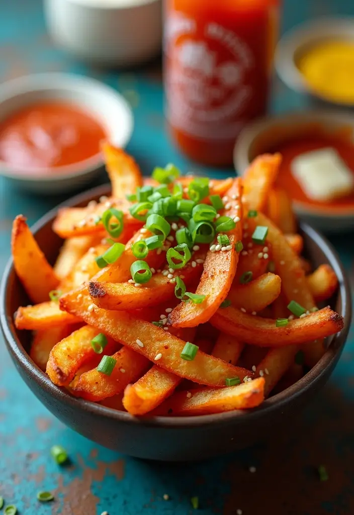 25 French Fries Recipes Crispy And Irresistible 7 25 French Fries Recipes Crispy And Irresistible - 7. Spicy Sriracha Fries