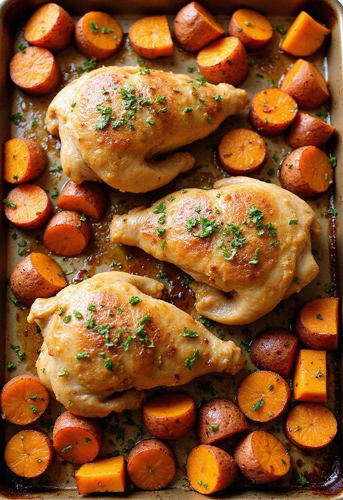 25 French Onion Baked Chicken Recipes For Family Dinners 13 25 French Onion Baked Chicken Recipes For Family Dinners - 13. French Onion Chicken & Sweet Potato Sheet Pan Dinner