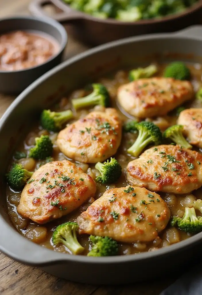 25 French Onion Baked Chicken Recipes For Family Dinners 14 25 French Onion Baked Chicken Recipes For Family Dinners - 14. French Onion Chicken and Broccoli Bake