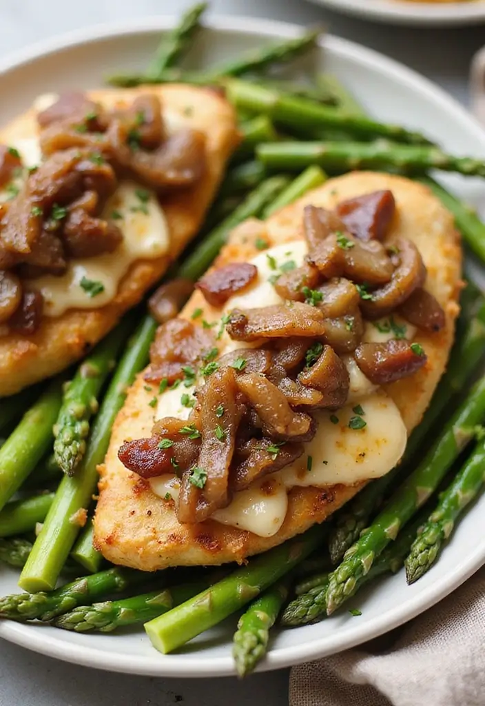 25 French Onion Baked Chicken Recipes For Family Dinners 24 25 French Onion Baked Chicken Recipes For Family Dinners - 24. French Onion Chicken with Asparagus
