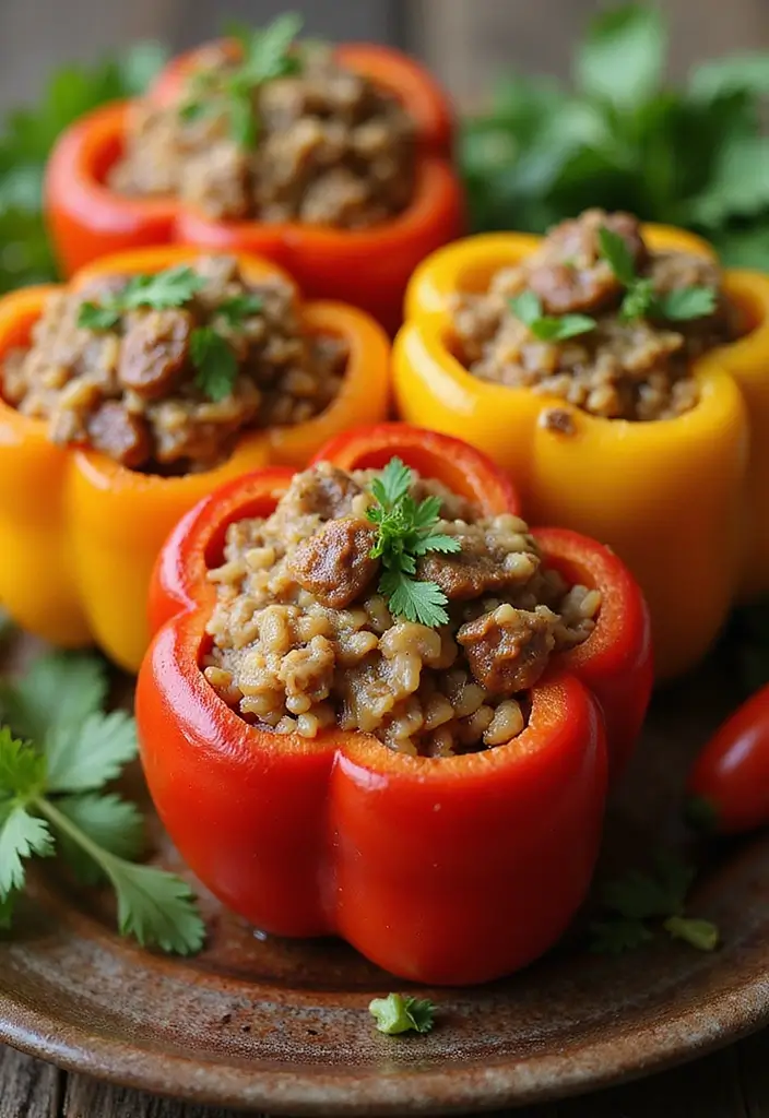 25 French Onion Beef And Rice Recipes Comfort Food Favorites 3 25 French Onion Beef And Rice Recipes Comfort Food Favorites - 3. French Onion Beef and Rice Stuffed Peppers