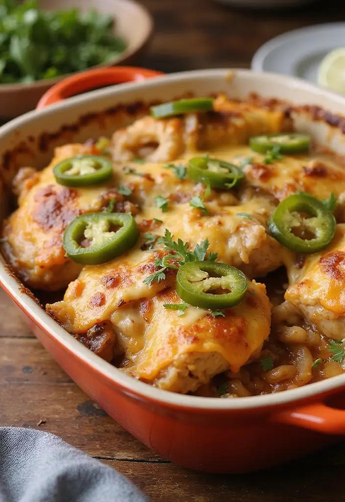 25 French Onion Chicken Casserole Recipes To Try Tonight 14 25 French Onion Chicken Casserole Recipes To Try Tonight - 14. Spicy French Onion Chicken Casserole