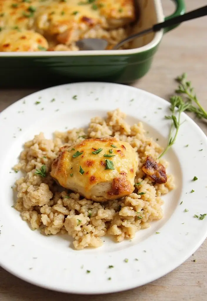 25 French Onion Chicken Casserole Recipes To Try Tonight 16 25 French Onion Chicken Casserole Recipes To Try Tonight - 16. French Onion Chicken Casserole with Cauliflower Rice