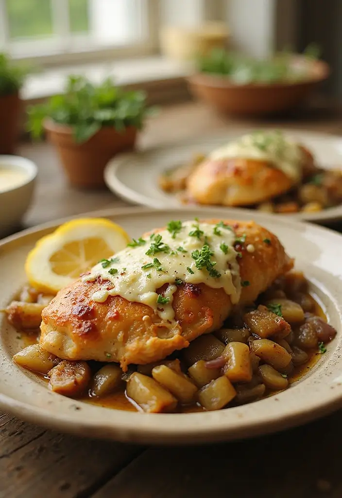 25 French Onion Chicken Casserole Recipes To Try Tonight 17 25 French Onion Chicken Casserole Recipes To Try Tonight - 17. French Onion Chicken Casserole with Herbs