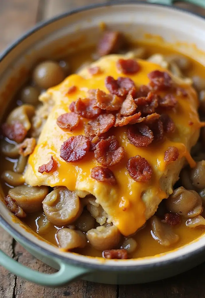25 French Onion Chicken Casserole Recipes To Try Tonight 23 25 French Onion Chicken Casserole Recipes To Try Tonight - 23. French Onion Chicken Casserole with Bacon
