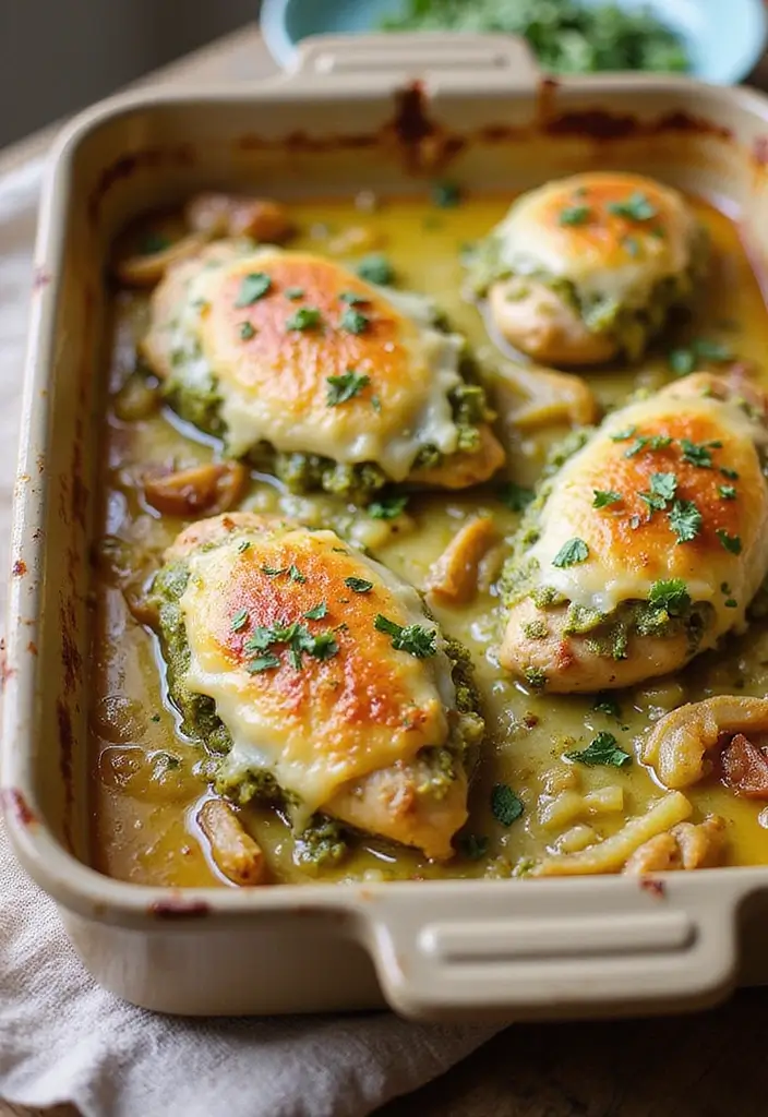 25 French Onion Chicken Casserole Recipes To Try Tonight 24 25 French Onion Chicken Casserole Recipes To Try Tonight - 24. French Onion Chicken Casserole with Pesto