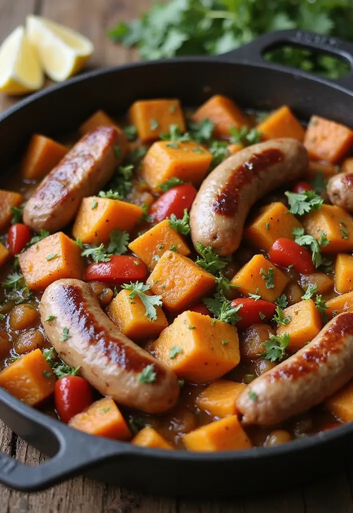 25 French Sweet Potato Recipes Healthy And Flavorful 19 25 French Sweet Potato Recipes Healthy And Flavorful - 19. Sweet Potato and Sausage Skillet