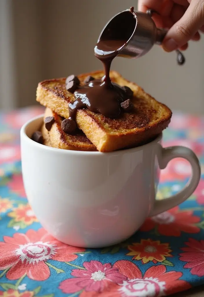 25 French Toast In A Mug Recipes Quick And Easy 3 25 French Toast In A Mug Recipes Quick And Easy - 3. Chocolate Chip French Toast