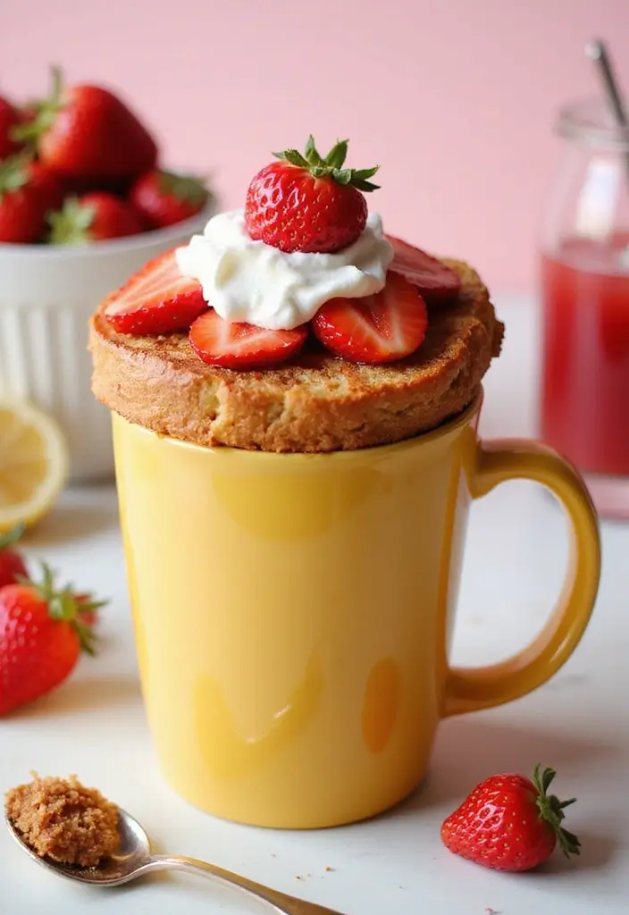 25 French Toast In A Mug Recipes Quick And Easy 4 25 French Toast In A Mug Recipes Quick And Easy - 4. Strawberry Shortcake French Toast