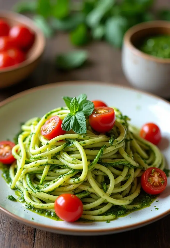 25 Healthy French Recipes: Light But Delicious 15 25 Healthy French Recipes: Light But Delicious - 15. Zucchini Noodles with Pesto