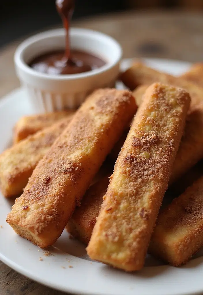 27 Brunch Recipes With French Toast Sticks Everyone Loves - 16. Churro French Toast Sticks