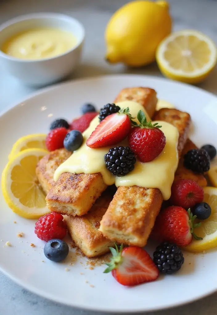 27 Brunch Recipes With French Toast Sticks Everyone Loves - 19. Lemon Ricotta French Toast Sticks