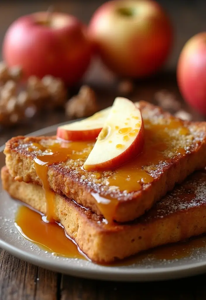 27 Brunch Recipes With French Toast Sticks Everyone Loves - 24. Caramel Apple French Toast Sticks