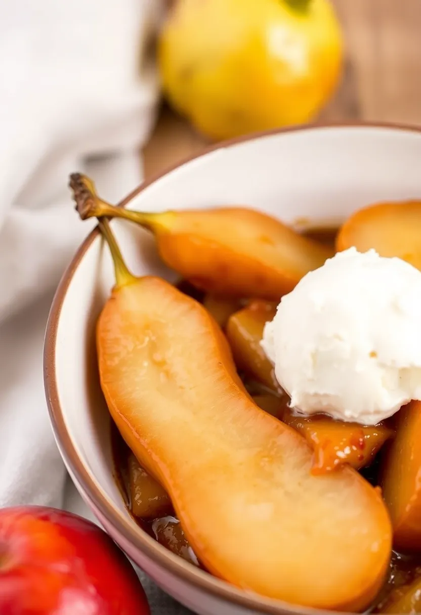 27 Elegant and Delicious French Tea Party Recipes 12 27 Elegant and Delicious French Tea Party Recipes - 12. Caramelized Pears with Vanilla Ice Cream