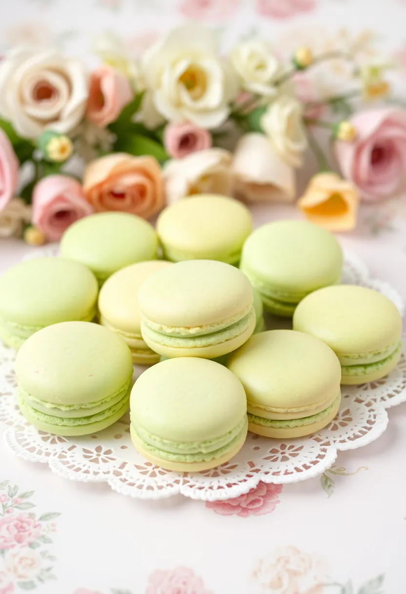 27 Elegant and Delicious French Tea Party Recipes 14 27 Elegant and Delicious French Tea Party Recipes - 14. Pistachio Macarons