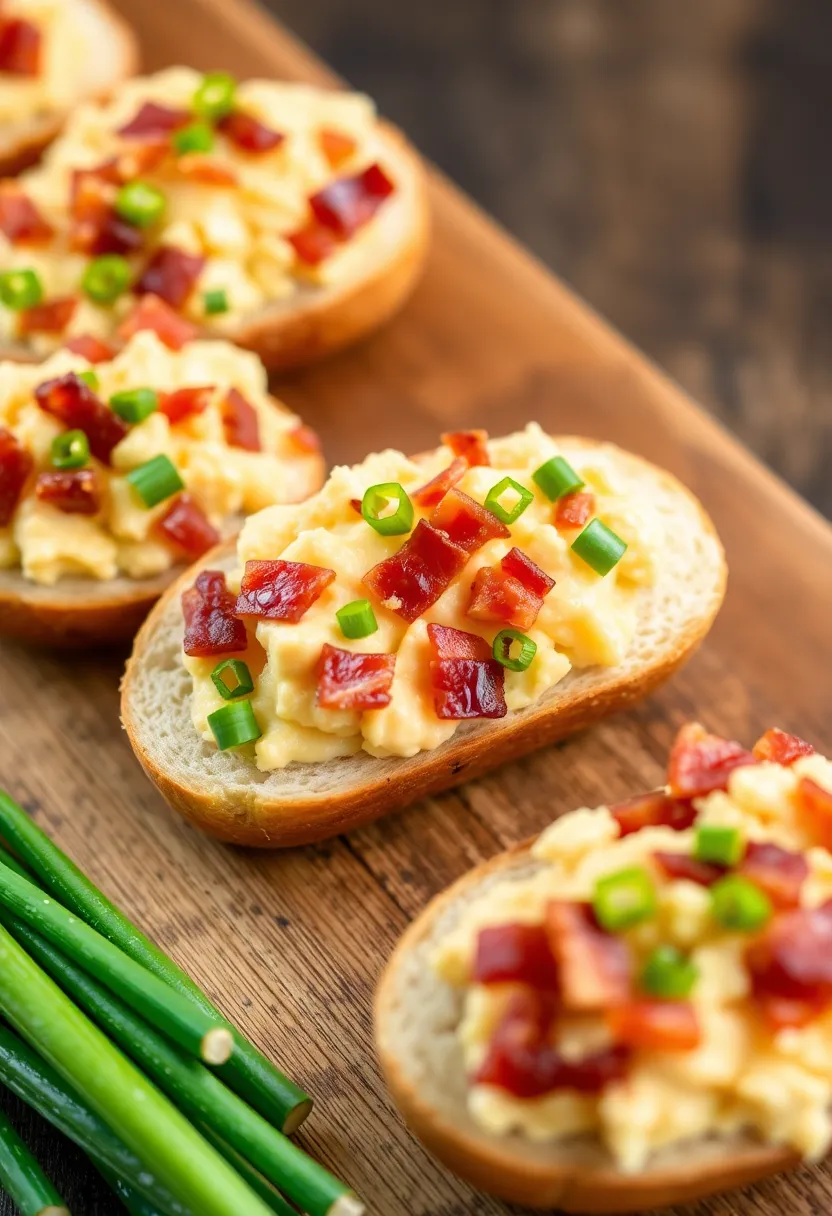 27 French Bread Toppings Recipes For Any Occasion 25 27 French Bread Toppings Recipes For Any Occasion - 25. Bacon and Cheddar Spread