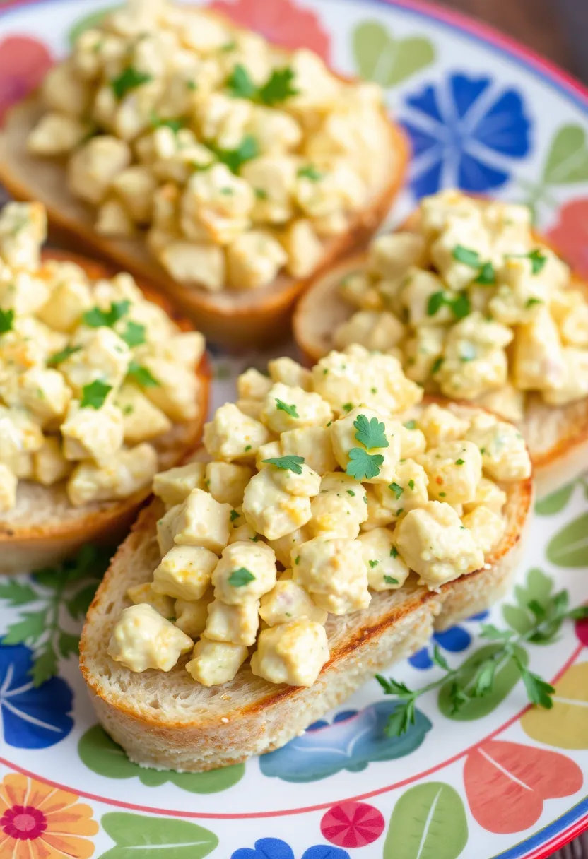27 French Bread Toppings Recipes For Any Occasion 26 27 French Bread Toppings Recipes For Any Occasion - 26. Curried Chicken Salad Spread
