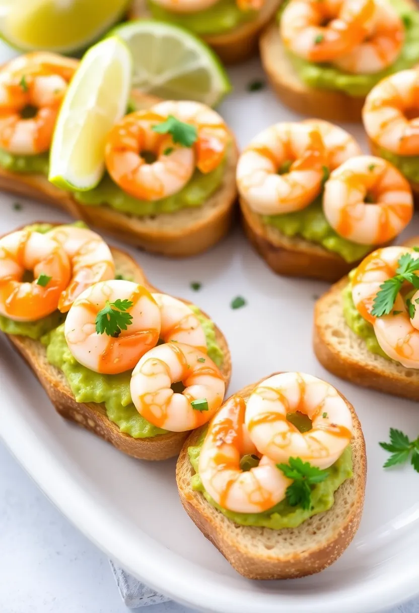 27 French Bread Toppings Recipes For Any Occasion 27 27 French Bread Toppings Recipes For Any Occasion - 27. Sriracha Shrimp and Avocado Spread