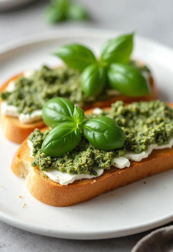 27 French Bread Toppings Recipes For Any Occasion 4 27 French Bread Toppings Recipes For Any Occasion - 4. Pesto and Goat Cheese Spread