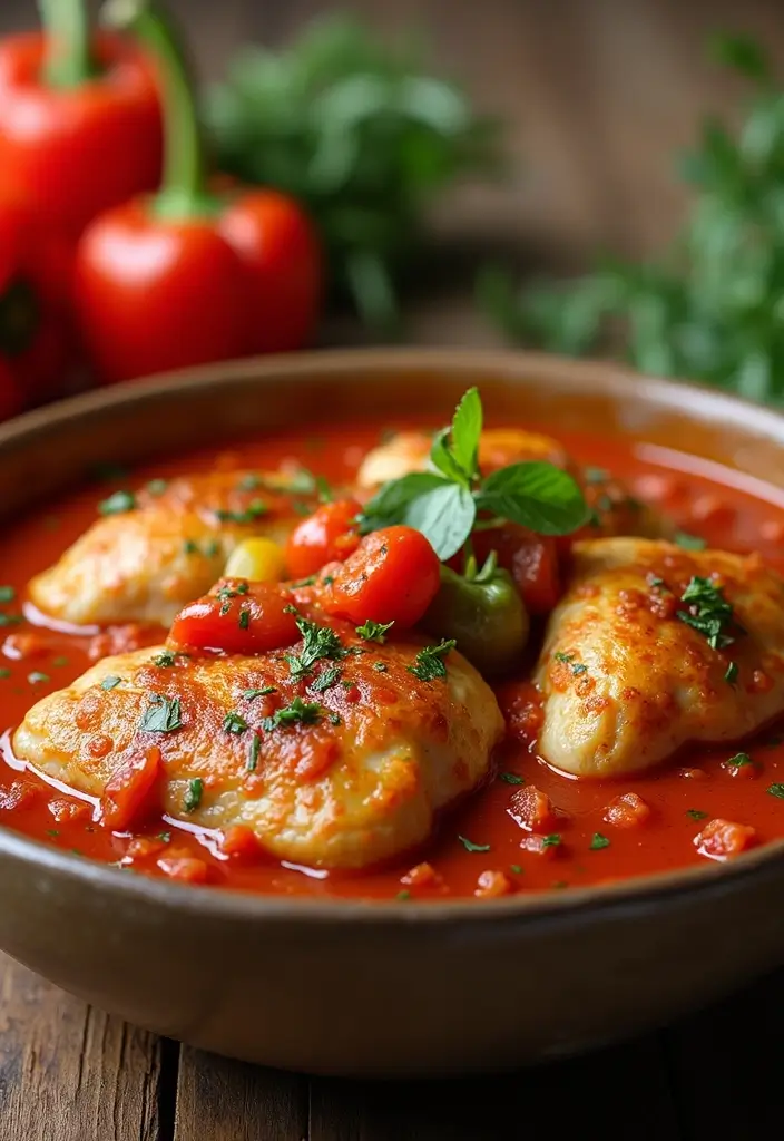 27 French Chicken Recipes Juicy And Full Of Flavor 5 27 French Chicken Recipes Juicy And Full Of Flavor - 5. Chicken Basquaise