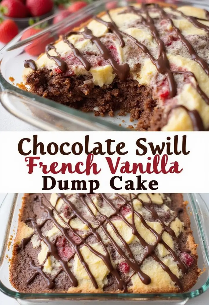 27 French Vanilla Dump Cake Recipes You’ll Love 4 27 French Vanilla Dump Cake Recipes You’ll Love - 4. Chocolate Swirl French Vanilla Dump Cake