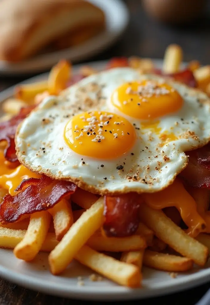 27 Frozen French Fries Recipes That Taste Homemade 23 27 Frozen French Fries Recipes That Taste Homemade - 23. Egg and Bacon Breakfast Fries