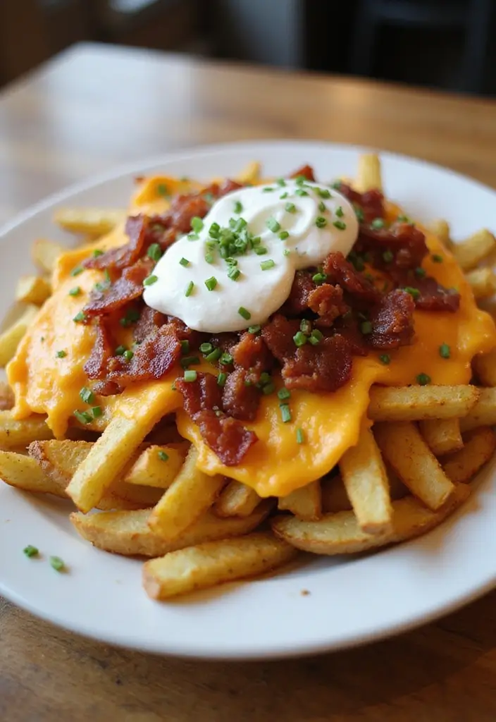 27 Frozen French Fries Recipes That Taste Homemade 5 27 Frozen French Fries Recipes That Taste Homemade - 5. Loaded Baked Potato Fries