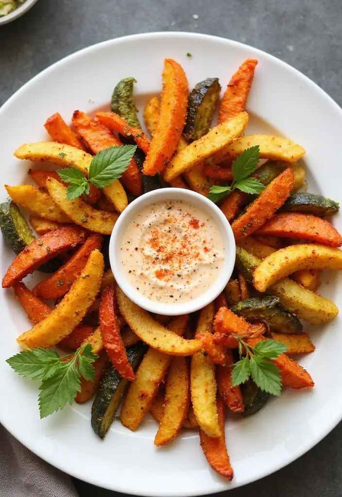 27 Frozen French Fries Recipes That Taste Homemade 7 27 Frozen French Fries Recipes That Taste Homemade - 7. Veggie Fries with Spicy Aioli