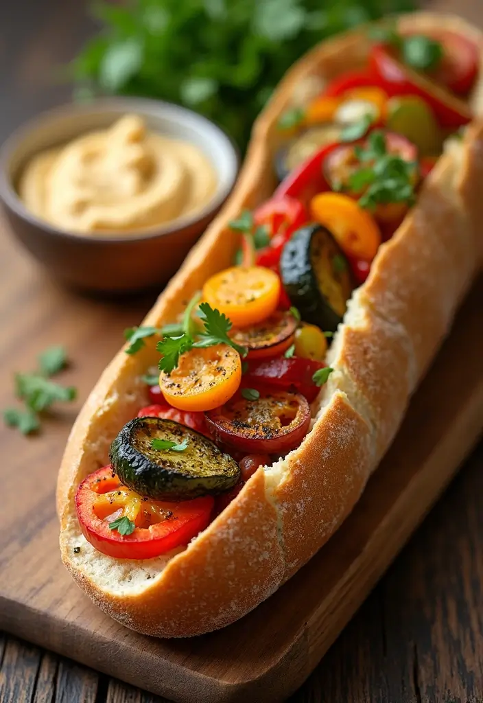 27 Recipes Using French Baguette That Feel Fancy 14 27 Recipes Using French Baguette That Feel Fancy - 14. Baguette with Roasted Vegetables