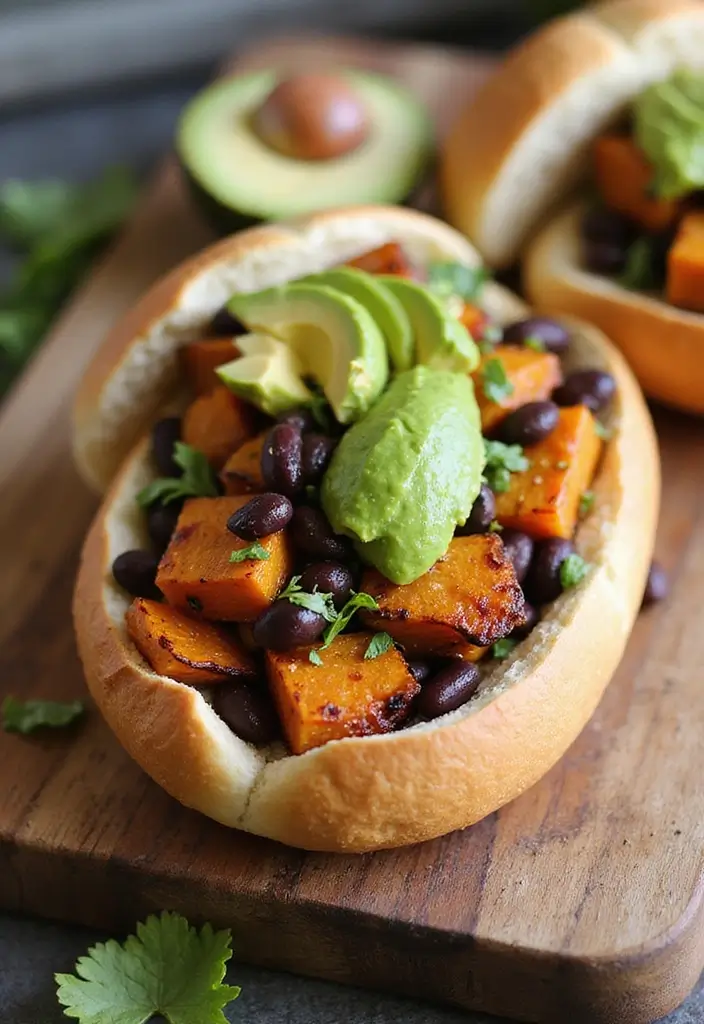 27 Recipes Using French Baguette That Feel Fancy 17 27 Recipes Using French Baguette That Feel Fancy - 17. Sweet Potato and Black Bean Baguette