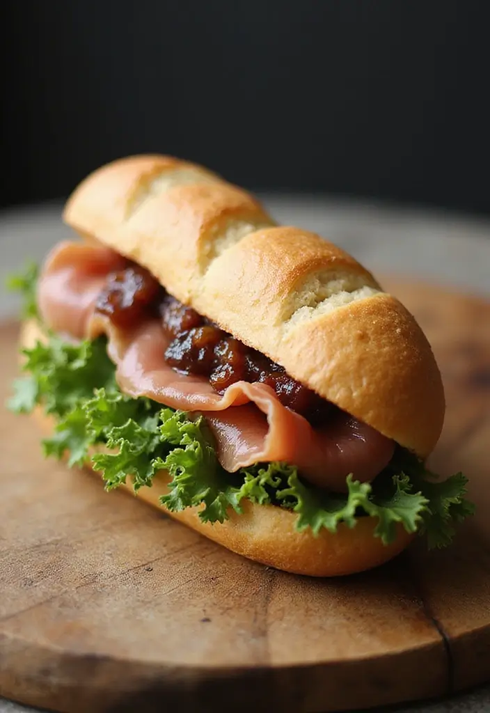 27 Recipes Using French Baguette That Feel Fancy 2 27 Recipes Using French Baguette That Feel Fancy - 2. Baguette Sandwich with Prosciutto and Fig Jam