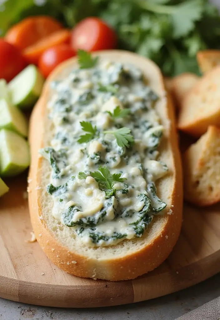 27 Recipes Using French Baguette That Feel Fancy 4 27 Recipes Using French Baguette That Feel Fancy - 4. Spinach and Artichoke Dip Baguette