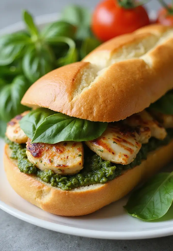 27 Recipes Using French Baguette That Feel Fancy 5 27 Recipes Using French Baguette That Feel Fancy - 5. Pesto Chicken Baguette