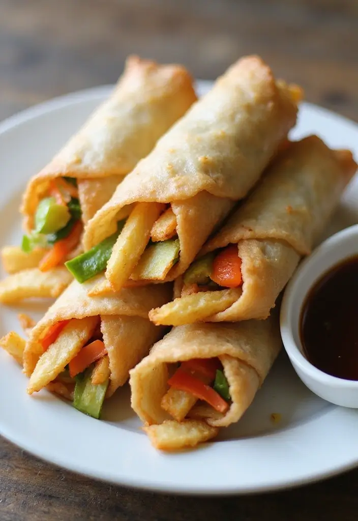 27 Recipes Using Leftover French Fries: Creative And Fun 13 27 Recipes Using Leftover French Fries: Creative And Fun - 13. French Fry Spring Rolls