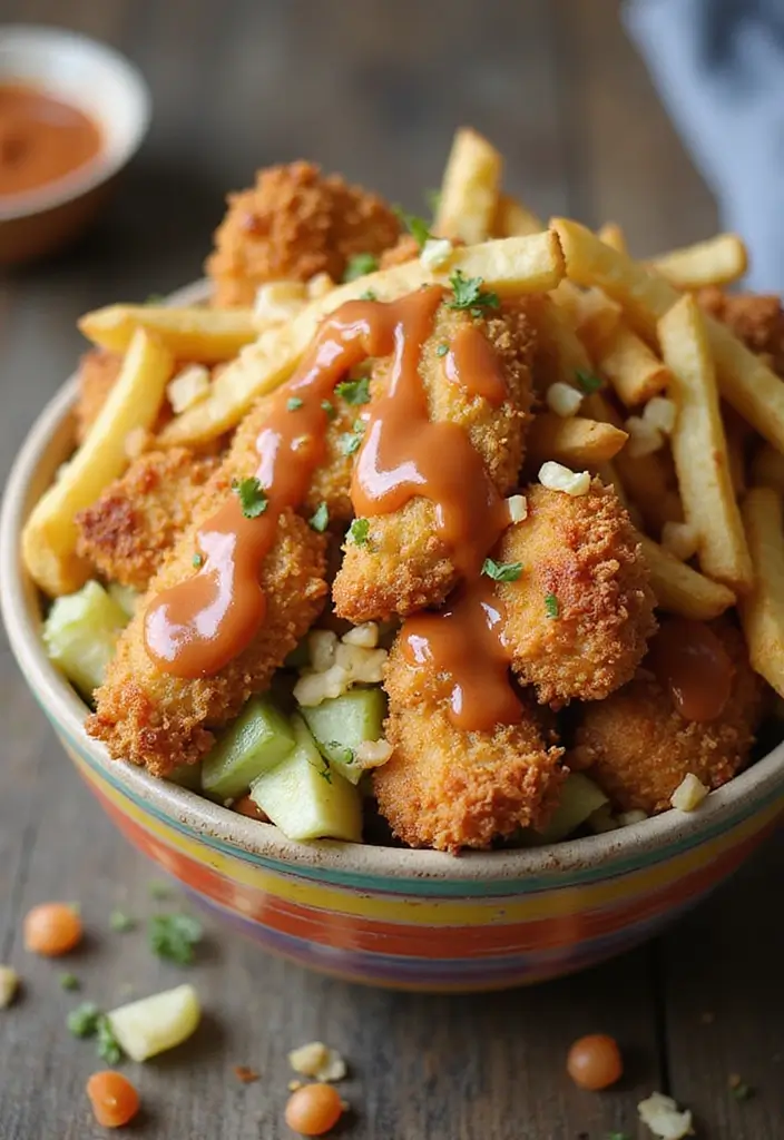 27 Recipes Using Leftover French Fries: Creative And Fun 23 27 Recipes Using Leftover French Fries: Creative And Fun - 23. Loaded Fry Bowl
