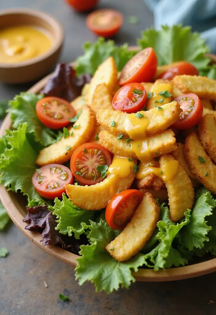 27 Recipes Using Leftover French Fries: Creative And Fun 7 27 Recipes Using Leftover French Fries: Creative And Fun - 7. Curry French Fry Salad