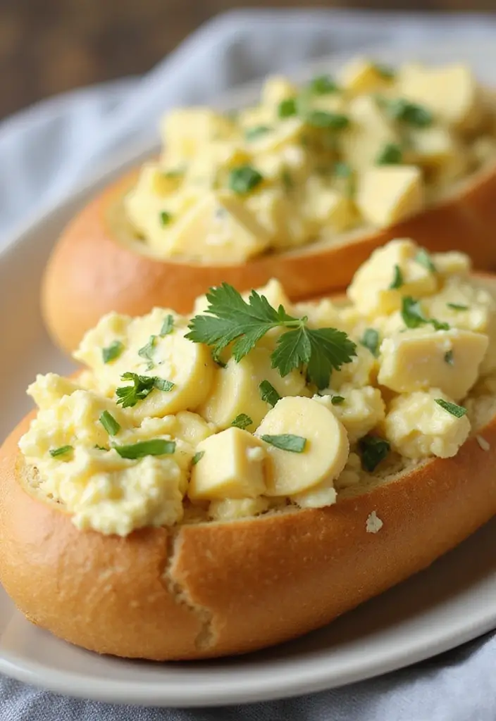 27 Recipes With French Bread Loaf Perfect For Sharing 14 27 Recipes With French Bread Loaf Perfect For Sharing - 14. Egg Salad French Bread Boats