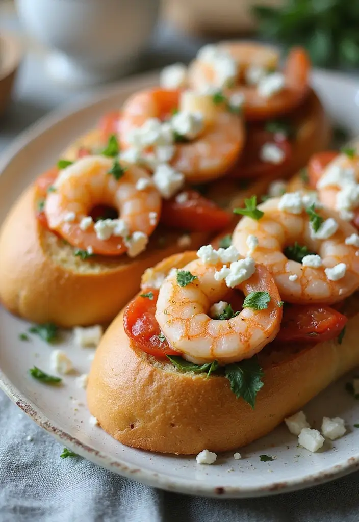 27 Recipes With French Bread Loaf Perfect For Sharing 22 27 Recipes With French Bread Loaf Perfect For Sharing - 22. Mediterranean Shrimp and Feta French Bread