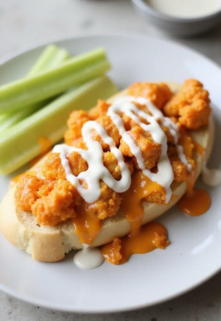 27 Recipes With French Bread Loaf Perfect For Sharing 25 27 Recipes With French Bread Loaf Perfect For Sharing - 25. Crispy Buffalo Cauliflower French Bread