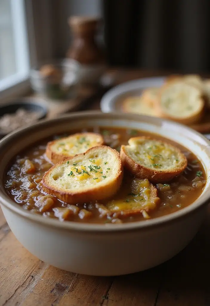 27 Recipes With French Bread Loaf Perfect For Sharing 4 27 Recipes With French Bread Loaf Perfect For Sharing - 4. French Onion Soup with Bread