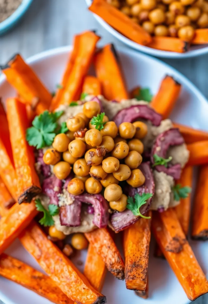 27 Recipes With French Fries Simple And Creative 21 27 Recipes With French Fries Simple And Creative - 21. Sweet Potato and Chickpea Fries