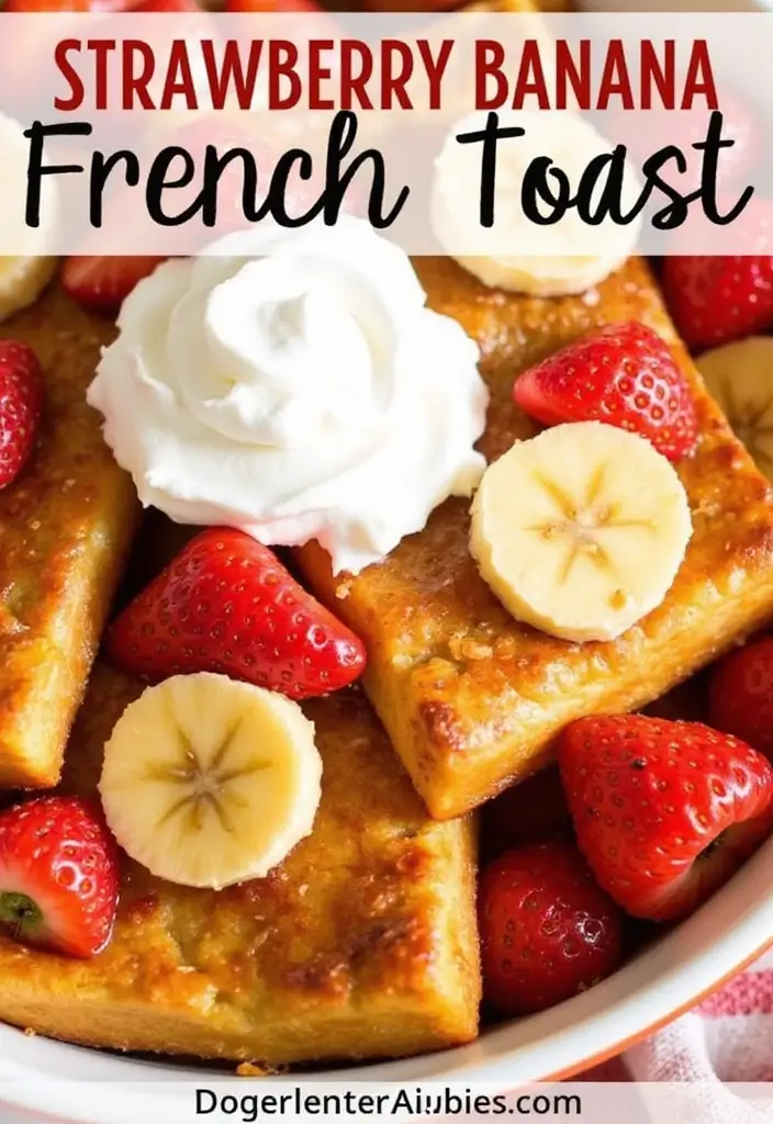 30 All Recipes French Toast Casserole Ideas For Breakfast 5 30 All Recipes French Toast Casserole Ideas For Breakfast - 5. Strawberry Banana French Toast Casserole