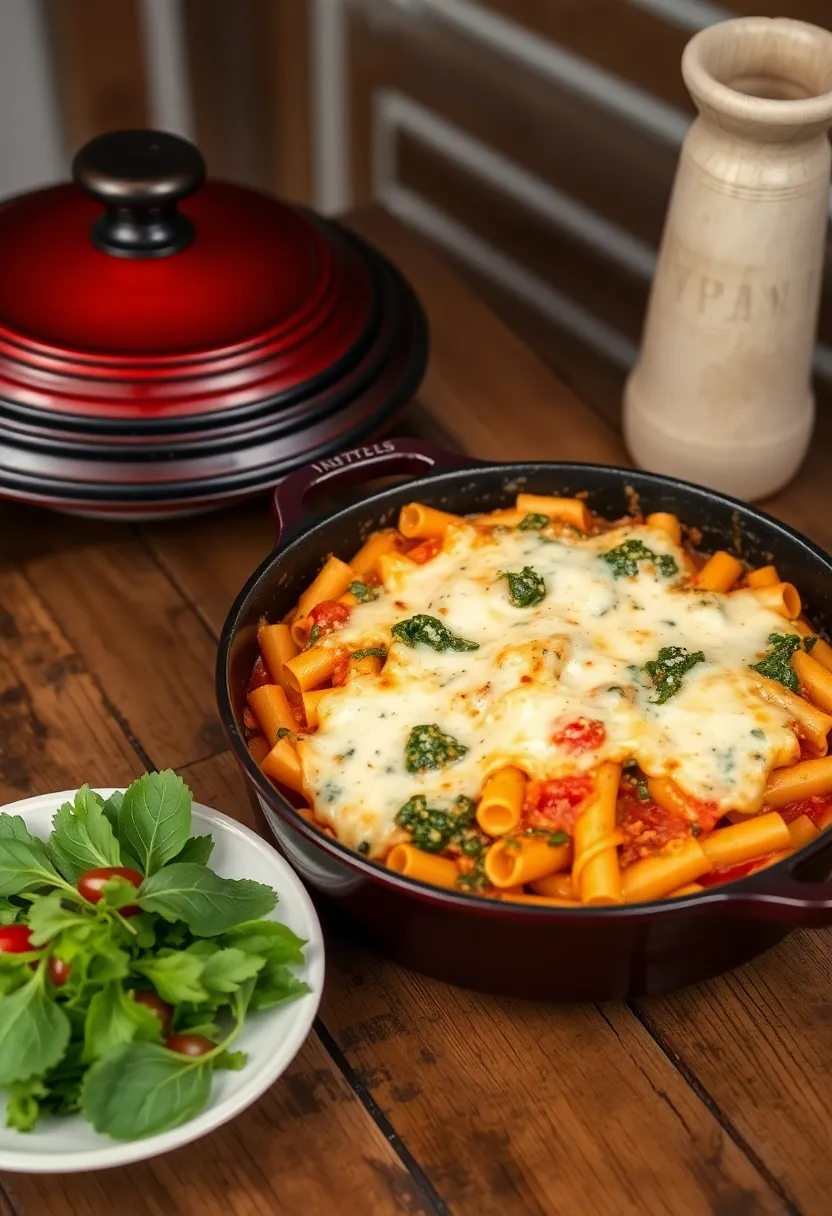 30 Cast Iron French Oven Recipes Rustic And Flavorful - 20. Baked Ziti with Spinach