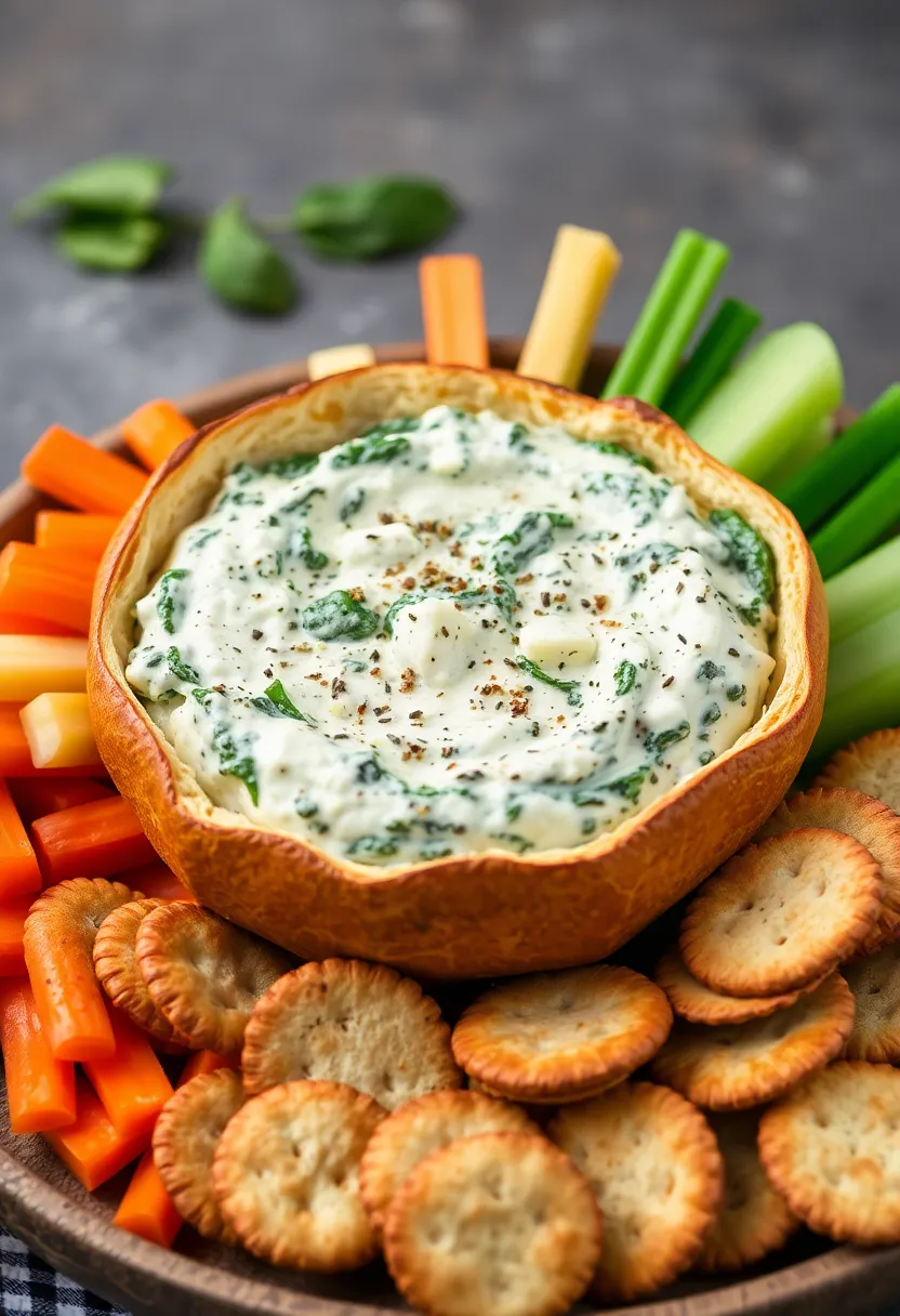 30 Cob Loaf Dip Recipes French Onion Style For Parties 16 30 Cob Loaf Dip Recipes French Onion Style For Parties - 16. Creamy Spinach and Feta Cob Dip