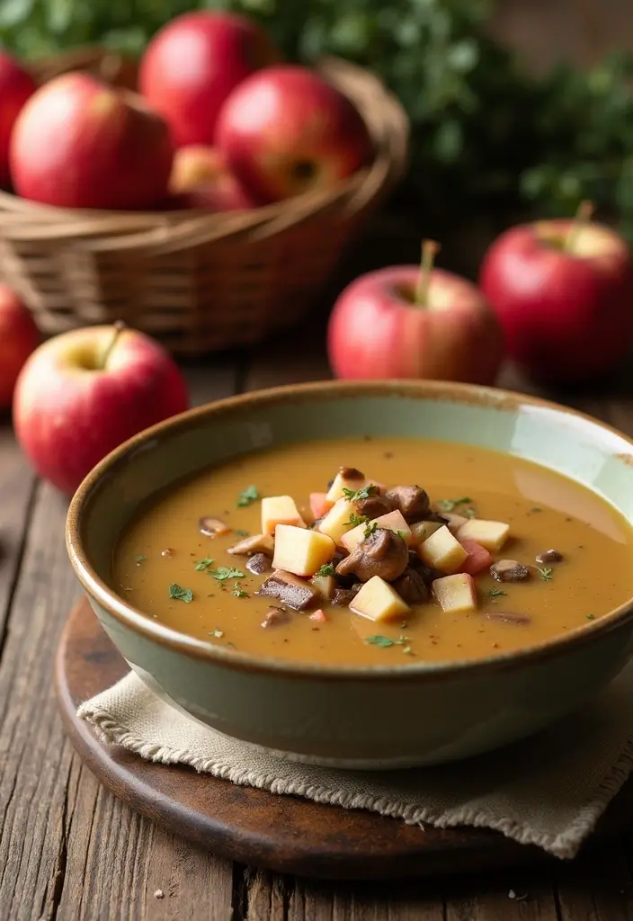 30 French Mushroom Soup Recipes Rich And Creamy 12. Apple and Mushroom Soup