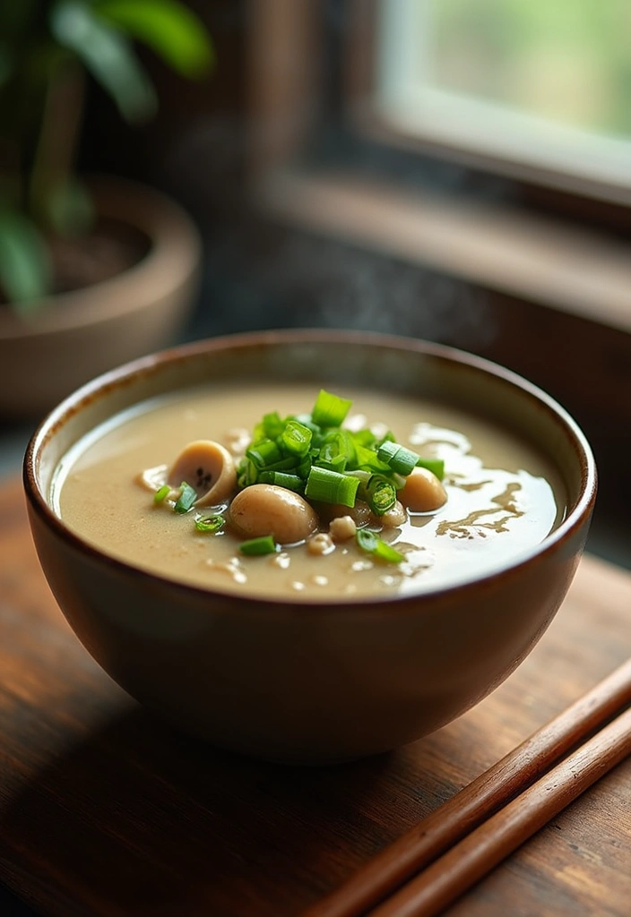 30 French Mushroom Soup Recipes Rich And Creamy 15. Miso Mushroom Soup